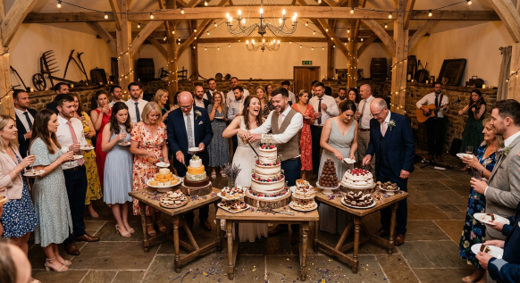 Hochzeitstorte Anschnitt DJ